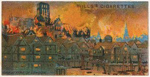 Der Große Brand von London, 1666 von English School