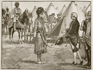 Der Große Mogul betritt das englische Lager, 1765, Illustration aus Cassells Illustrierter Geschichte Englands von English School