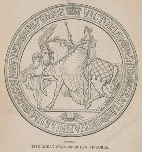 Das Große Siegel von Königin Victoria (Vorderseite) von English School