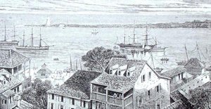 Der Hafen von Nassau, aus 