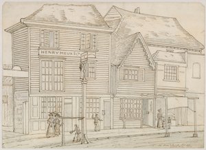 Der Hase und die Hunde, Islington, abgerissen 1840 von English School
