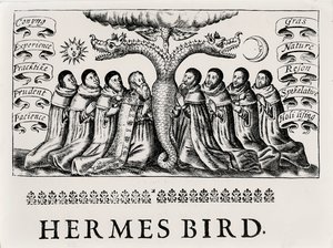 Der Hermesvogel, aus Theatrum Chemicum, 1652 von English School