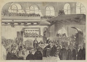 Der Oberste Gerichtshof von Justiciary, Edinburgh, während des Prozesses gegen Madeleine Smith von English School