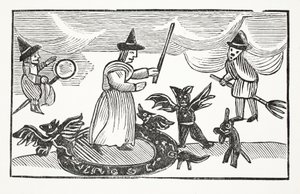 Die Geschichte von Mutter Shipton, Illustration aus Chap-books of the Eighteenth Century von John Ashton, veröffentlicht 1882 von English School