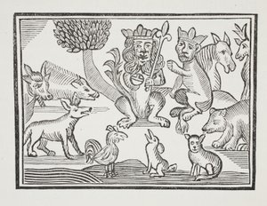 Die Geschichte von Reineke Fuchs, Illustration aus Chap-books of the Eighteenth Century von John Ashton, veröffentlicht 1882 von English School