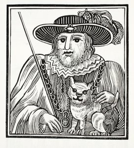 Die Geschichte von Sir Richard Whittington, dreimal Lord Mayor von London, Illustration aus Chap-books des achtzehnten Jahrhunderts von John Ashton, veröffentlicht 1882