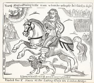 Die Geschichte des blinden Bettlers von Bednal Green, Illustration aus Chap-books des achtzehnten Jahrhunderts von John Ashton, veröffentlicht 1882