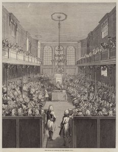 Das Unterhaus in der Sitzung 1741-2 (Stich) von English School