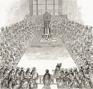 Das Unterhaus zur Zeit von James I., aus 