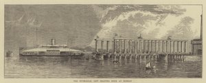 Der hydraulische Hebedock in Bombay (Stich) von English School