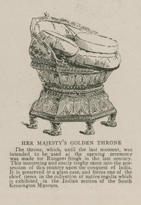 Das Imperial Institute: Der goldene Thron Ihrer Majestät von English School