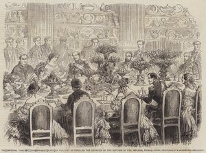 Die kaiserliche Tafel beim Bankett der Stadt Paris anlässlich der Taufe des kaiserlichen Prinzen von English School