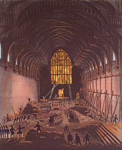 Das Innere der Westminster Hall, 1834 von English School