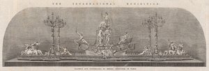 Die Internationale Ausstellung; Plateau und Kandelaber von Messrs Cristofle aus Paris von English School