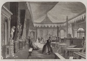 Die Internationale Ausstellung, der Möbelhof (Stich) von English School