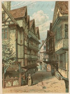Die Internationale Gesundheitsausstellung in South Kensington, 1884: die alte Londoner Straße