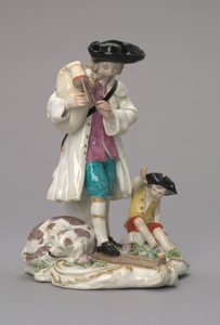 Der wandernde Musiker, hergestellt von Chelsea Porcelain Factory, England, um 1756