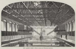 Die Lambeth-Bäder (Gravur) von English School