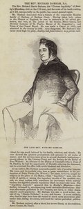Der verstorbene Reverend Richard Barham (Gravur)