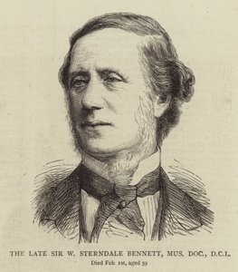 Der verstorbene Sir W Sterndale Bennett, Mus Doc, DCL von English School