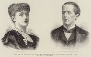 Die neuesten Porträts des neuen Lord-Lieutenant von Irland und seiner Frau (Stich) von English School