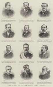 Die Führer des neuen London County Council (Gravur) von English School