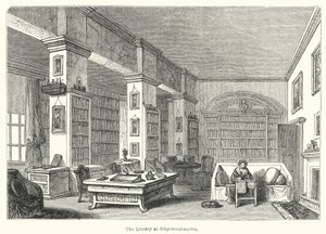 Die Bibliothek in Edgeworthstown (Stich) von English School