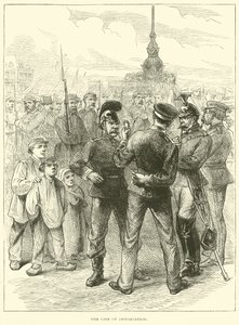 Die Demarkationslinie, März 1871 von English School