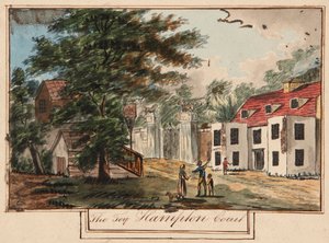 Das Löwentor und das Königswappen, ca. 1743 von English School