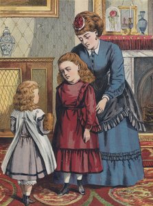Das kleine Mädchen, das unfreundlich zu ihrer Schwester war von English School