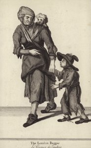 Der Londoner Bettler (Gravur) von English School