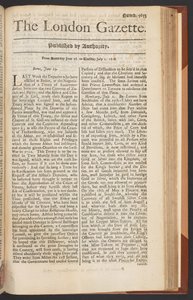 The London Gazette, Ausgabe 5655, Seite 1, 28. Juni 1718