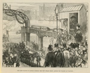 Der Lord Mayor von London eröffnet die neue Dampffähre über die Themse in Wapping