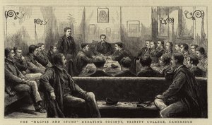Die "Magpie and Stump" Debattiergesellschaft, Trinity College, Cambridge von English School