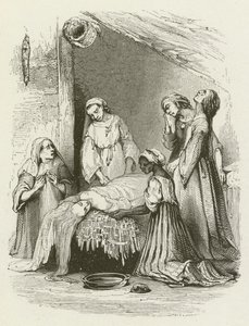 Die Malabar-Frauen waschen den Körper von Virginia (Stich) von English School