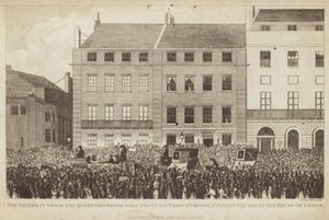 Die Art und Weise, wie die Königin täglich vom Haus der Lady Francis ausging von English School