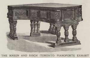 Die Mason und Risch (Toronto) Klavierausstellung (Gravur) von English School