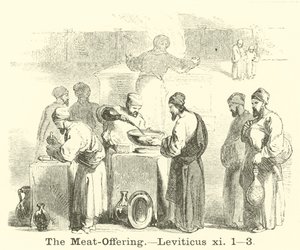 Das Speisopfer, Levitikus, xi, 1, 3 von English School