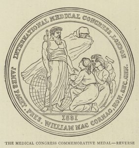 Die Gedenkmedaille des Medizinischen Kongresses, Rückseite (Stich) von English School