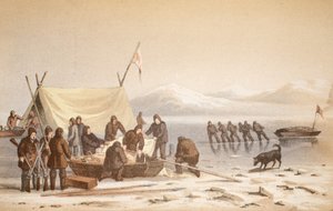 Das Treffen im Wellington Channel, 14. Juni 1851, Illustration aus Voyage to Baffins Bay and Barrow Straits...