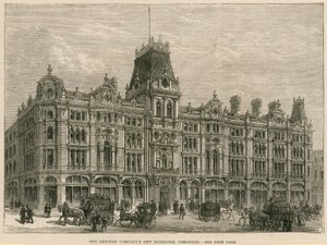 Die neuen Gebäude der Mercers Company, Cheapside, London von English School