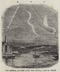 Der Meteor, gesehen über dem Medina, Isle of Wight (Gravur)