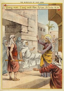 Die Wunder Christi: Auferweckung des Sohnes einer Witwe von English School
