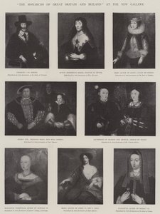 Die Monarchen von Großbritannien und Irland in der New Gallery von English School