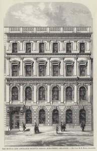Büros der Mutual Life Assurance Society, King-Street, Cheapside von English School