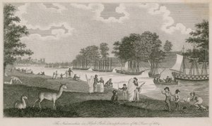 Die Naumachie im Hyde Park zur Feier des Friedens von 1814 von English School