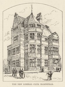 Der neue Liberale Club, Hampstead (Stich) von English School
