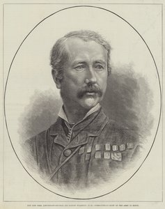 Der neue Peer, Generalleutnant Sir Garnet Wolseley, GCB, Oberbefehlshaber der Armee in Ägypten (Stich) von English School