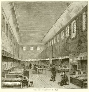 Das alte Schlafsaal im Jahr 1840 von English School
