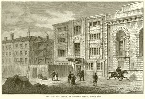Das alte Postamt in der Lombard Street um 1800 von English School
